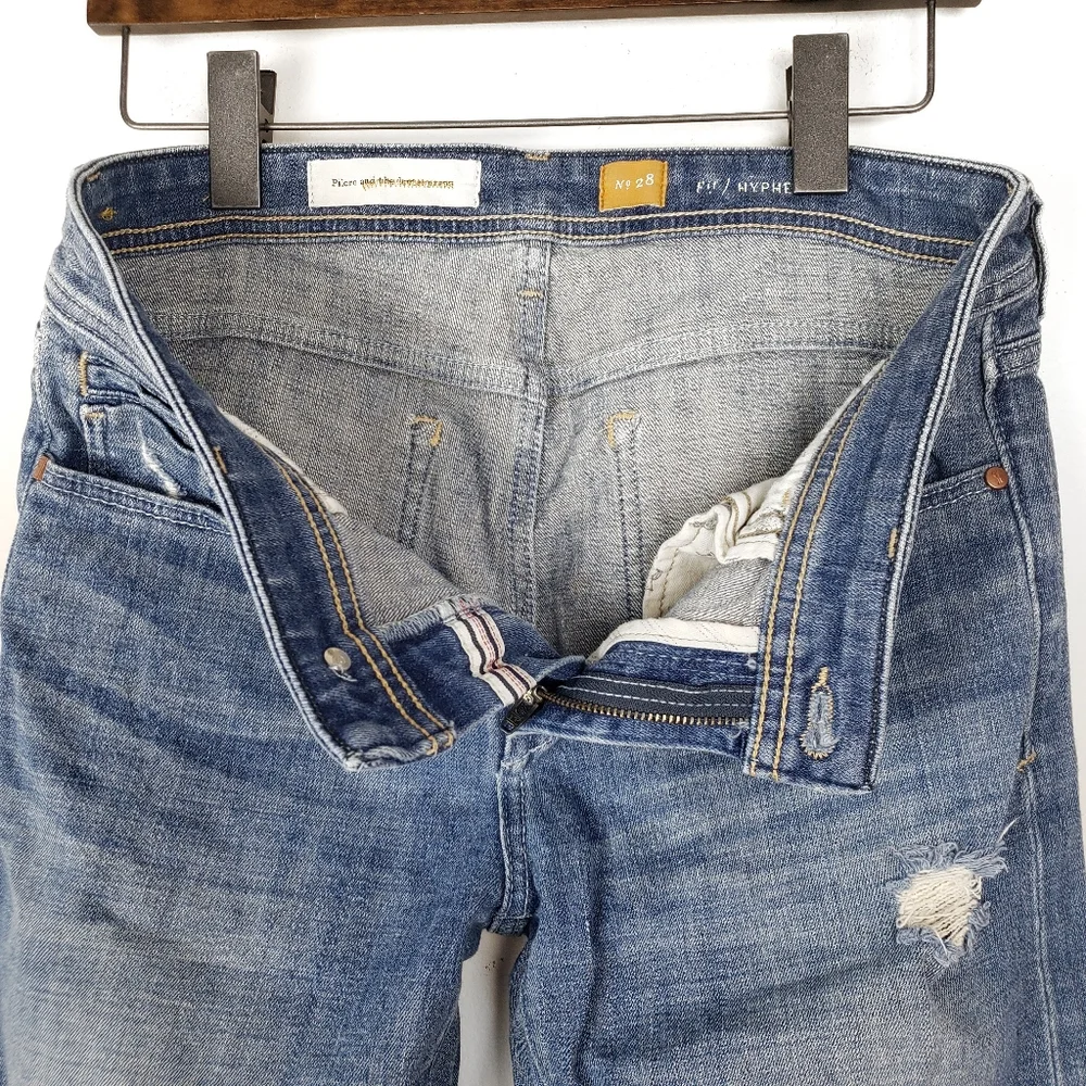 PILCRO &THE LETTERPRESS Distressed Hyphen Bootcut Whisked Jeans 28 - Picture 6 of 6
